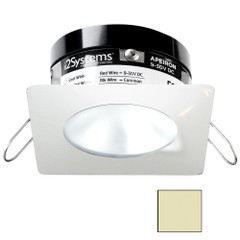 i2Systems Apeiron PRO A503 - 3W Spring Mount Light - Square\/Round - Warm White - White Finish [A503-32CBBR]