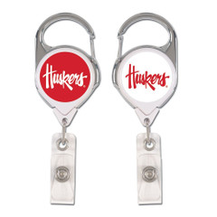 Nebraska Cornhuskers Badge Holder Premium Retractable Alternate