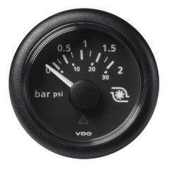 VDO Marine 2-1\/16" (52mm) ViewLine Boost Pressure Gauge 2 Bar\/30 PSI - 8-32V - Black Dial  Round Bezel [A2C59514149]