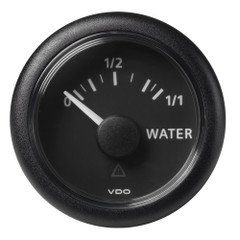 VDO Marine 2-1\/16" (52mm) ViewLine Fresh Water Resistive 0-1\/1 - 8-32V - 3-180 OHM - Black Dial  Round Bezel [A2C59514097]