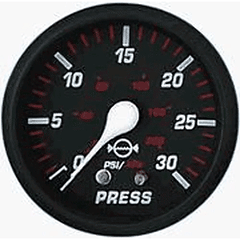 Faria Professional Red 2" Water Pressure Gauge Kit [14612]