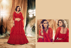 Red color Net Fabric Lehenga Choli