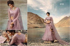 Mauve color Net Fabric Lehenga Choli