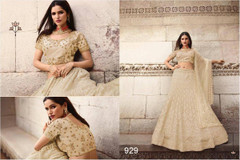 Cream color Lucknowi Fabric Lehenga Choli