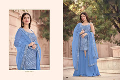 Blue color Georgette Fabric Suit