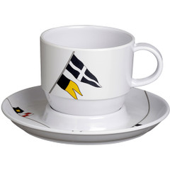 Marine Business Melamine Tea Cup  Plate Breakfast Set - REGATA - Set of 6 [12005C]