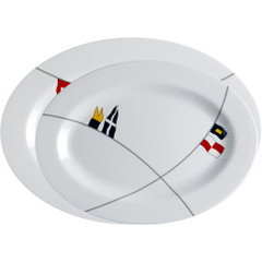 Marine Business Melamine Oval Serving Platters Set - REGATA - Set of 2 [12009]