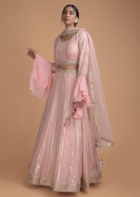 Gorgeous Pink Georgette Lehenga Choli4356