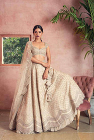 Off White color Silk Fabric Lehenga Choli