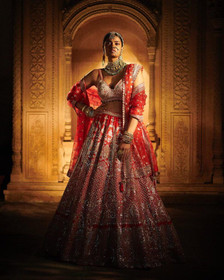 Red color Silk Fabric Lehenga Choli