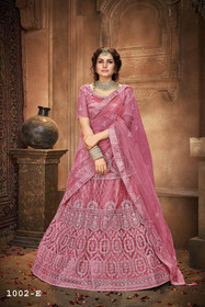 Pink color Net Fabric Lehenga Choli