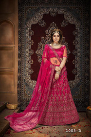 Hot Pink color Net Fabric Lehenga Choli