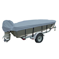 Carver Poly-Flex II Wide Series Styled-to-Fit Boat Cover f\/12.5 V-Hull Fishing Boats - Grey [71112F-10]