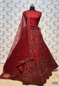 Red color Soft Net Fabric Lehenga Choli