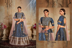 Blue color Silk Fabric Lehenga Choli