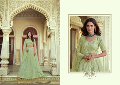 Olive Green color Georgette Fabric Lehenga Choli