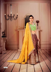 Light Wine color Silk Fabric Lehenga Choli