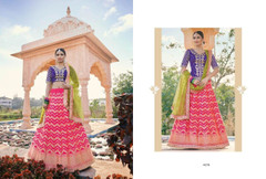 Magenta color Brocade Silk Fabric Lehenga Choli