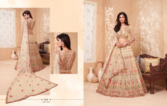 Cream color Net Fabric Lehenga Choli