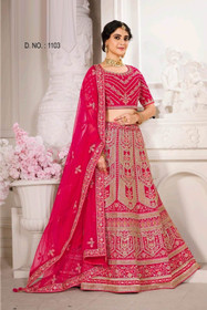 Red color Silk Fabric Lehenga Choli