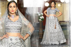 Grey shade Satin Fabric Lehenga Choli