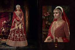 Bridal wear Red color Heavily Embroidered Velvet Fabric Lehenga Choli