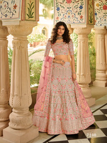 Grey color Art Silk Fabric Embroidered Lehenga Choli