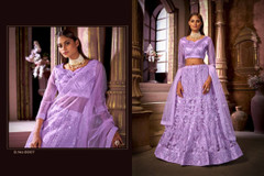 Purple color Net Fabric Lehenga Choli