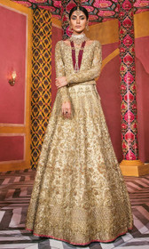 Golden color Silk Fabric Lehenga Choli