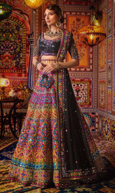 Black color Net Fabric Lehenga Choli