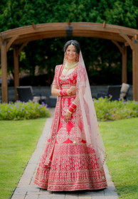 Red color Silk Fabric Lehenga Choli