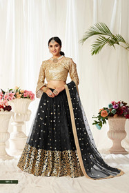 Black color Net Fabric Lehenga Choli