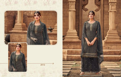 Dark Grey color Georgette Fabric Suit