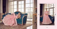 Pink color Organza Fabric Lehenga Choli