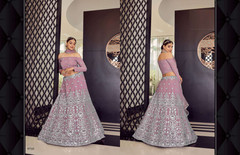 Mauve color Georgette Fabric Lehenga Choli