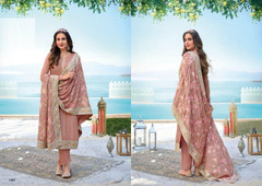 Pink color Chinnon Georgette Fabric Suit