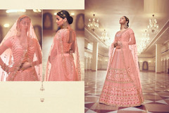 Elegant Peach Net Lehenga Choli3547