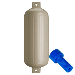 Polyform G-6 Twin Eye Fender 11" x 30" - Sand w\/Adapter [G-6-SAND]