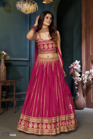 Magenta color Georgette Fabric Lehenga Choli