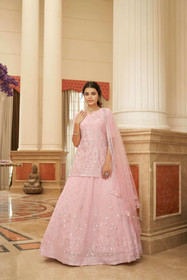 Pink color Georgette Fabric Lehenga Choli