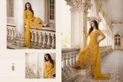 Yellow color Net Fabric Suit