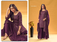 Purple color Georgette Fabric Suit