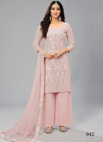 Pink color Georgette Fabric Suit