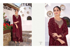 Maroon color Georgette Fabric Suit