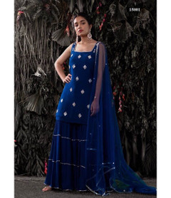 Blue color Georgette Fabric Suit