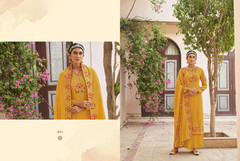 Yellow color Georgette Fabric Full Sleeves Suit