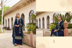 Blue color Georgette Fabric Full Sleeves Suit