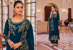 Blue color Georgette Fabric Suit