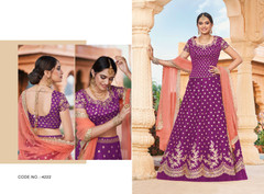 Purple color Handloom Silk Fabric Lehenga Choli