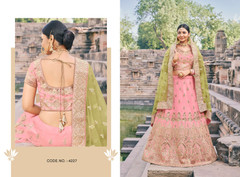 Pink color Handloom Silk Fabric Lehenga Choli